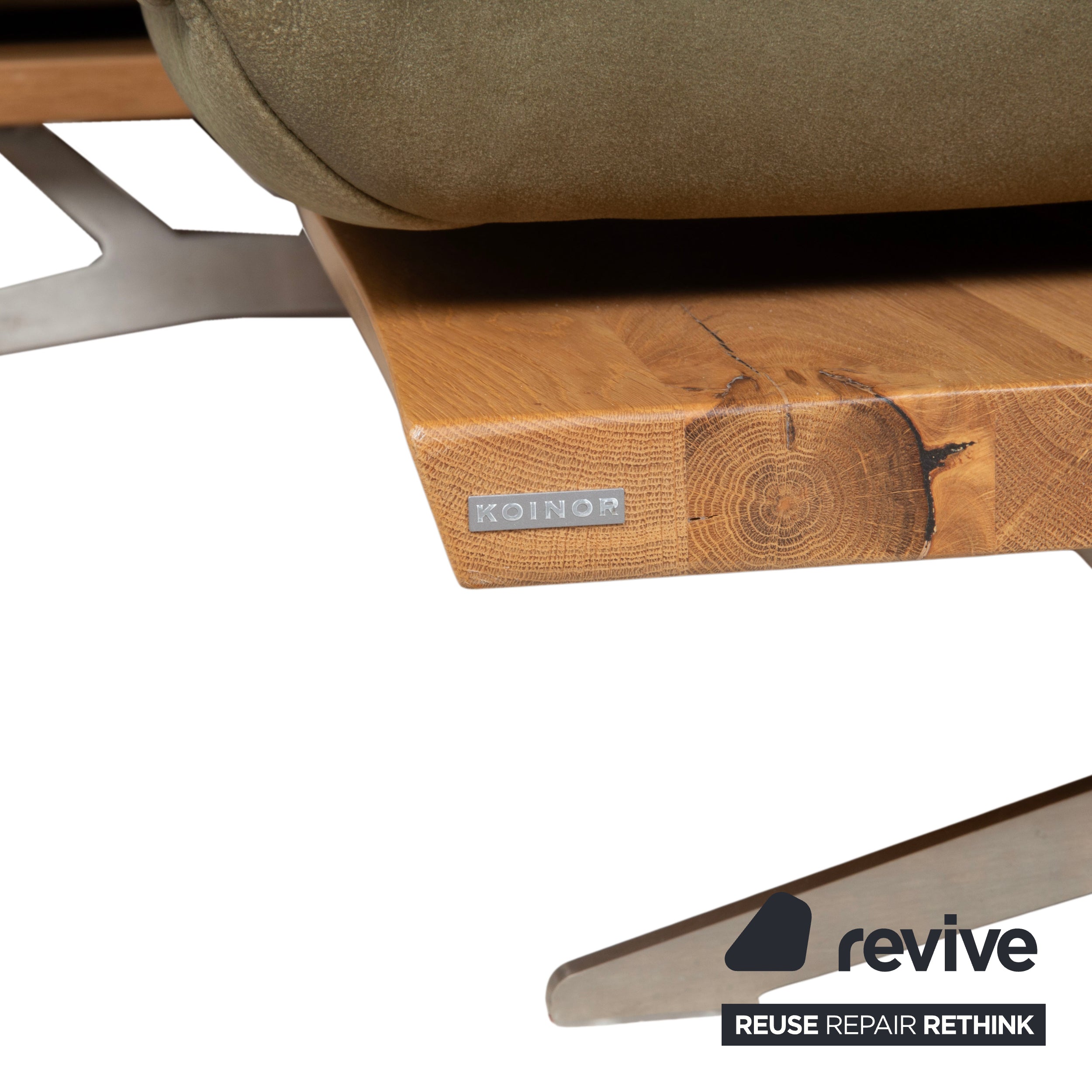 Koinor Malta Leder Ecksofa Grün Oliv manuelle Funktion Sofa Couch