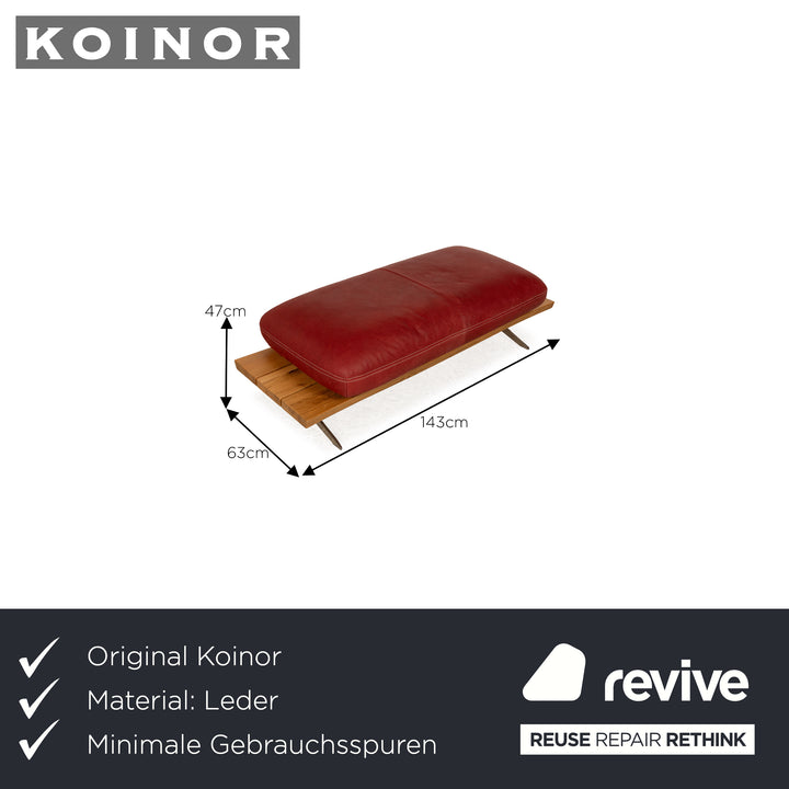 Koinor Marilyn Leather Stool Red manual function