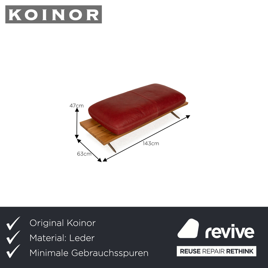 Koinor Marilyn Tabouret en Cuir Rouge fonction manuelle