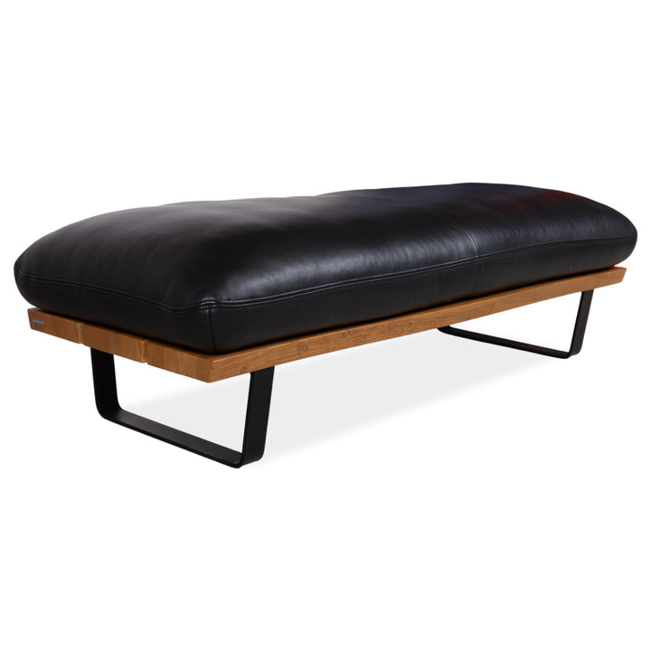 Koinor Marilyn Leder Hocker Schwarz