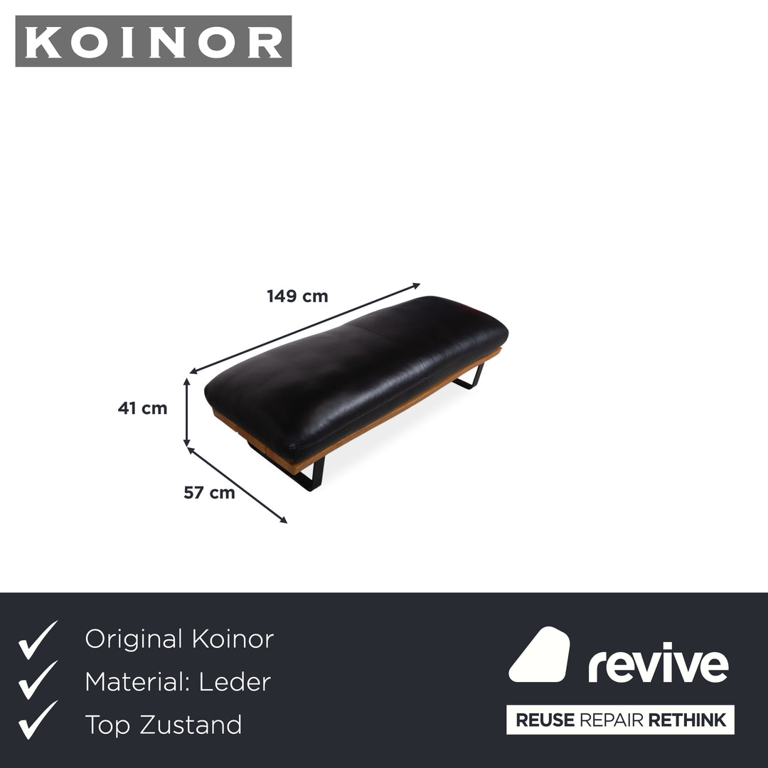 Koinor Marilyn Leder Hocker Schwarz