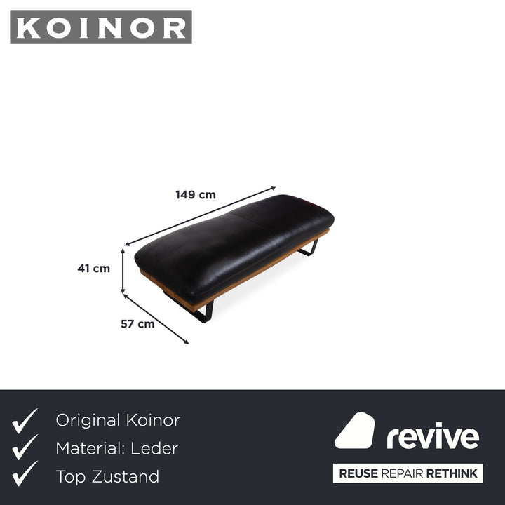Koinor Marilyn Leder Hocker Schwarz