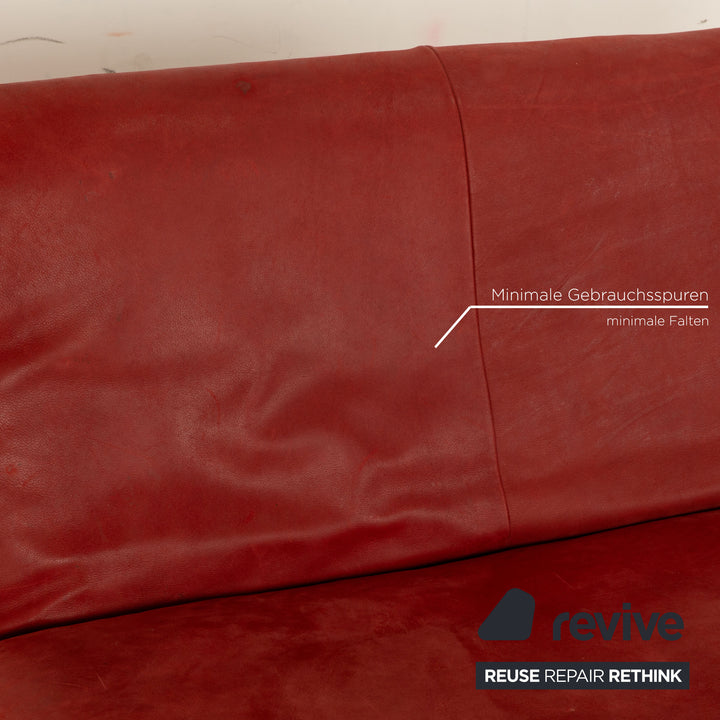 Koinor Marilyn Cuir Lounger Rouge fonction manuelle