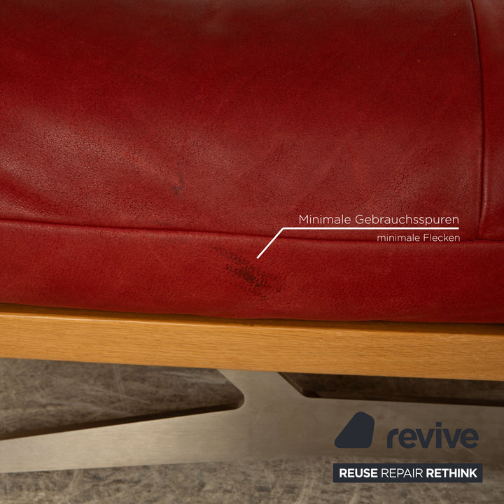 Koinor Marilyn Cuir Lounger Rouge fonction manuelle