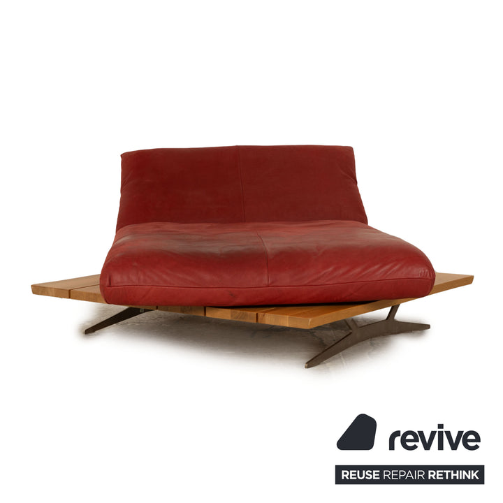 Koinor Marilyn Cuir Lounger Rouge fonction manuelle