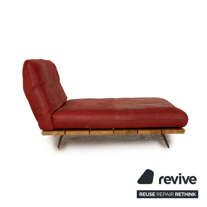Koinor Marilyn Cuir Lounger Rouge fonction manuelle