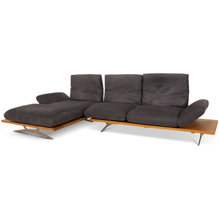 Koinor Marilyn Stoff Ecksofa Blau Blaugrau manuelle Funktion
