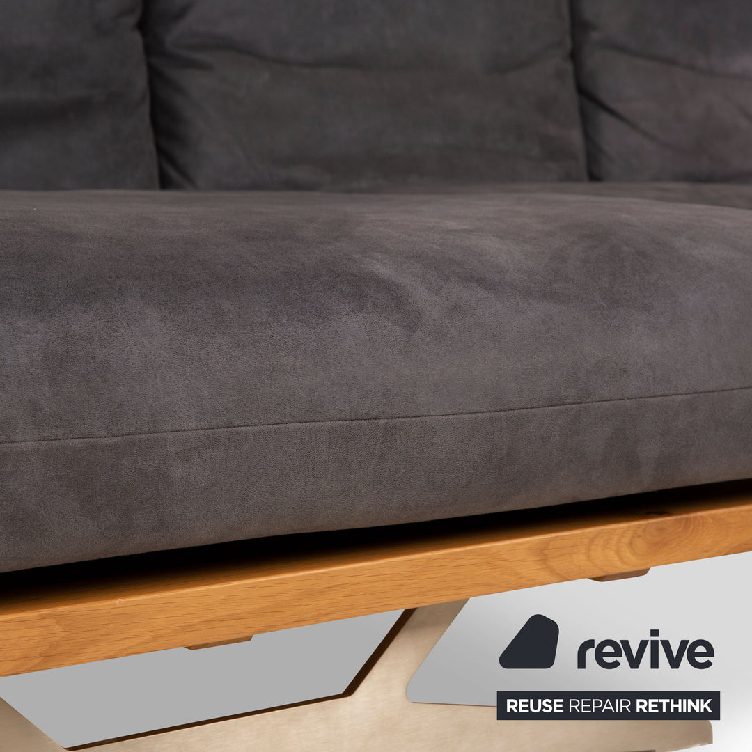 Koinor Marilyn Stoff Ecksofa Blau Blaugrau manuelle Funktion