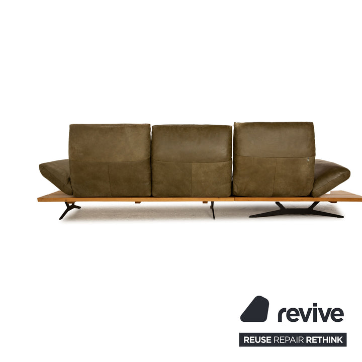 Koinor Marylin Leder Ecksofa Dunkelgrün Recamiere Links manuelle Funktion Sofa Couch
