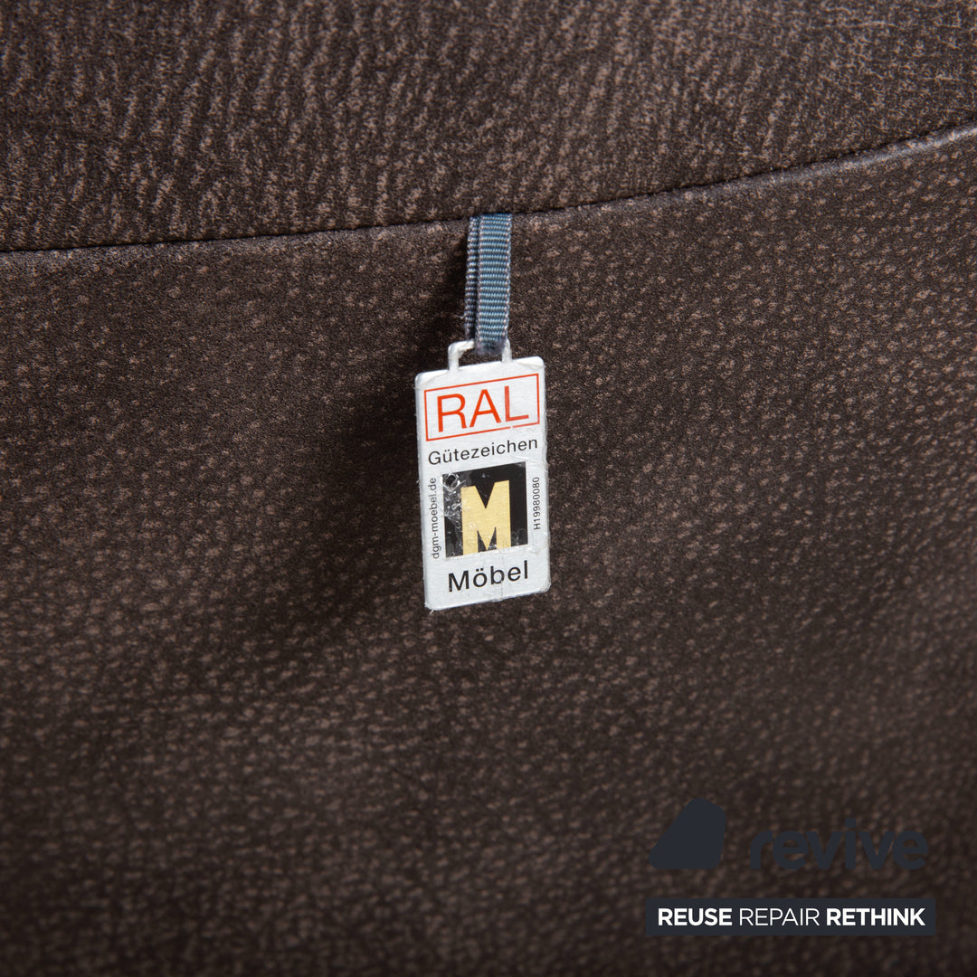 Koinor Marylin Leder Ecksofa Hocker Schoko Braun manuelle Funktion Couch Recamiere Rechts