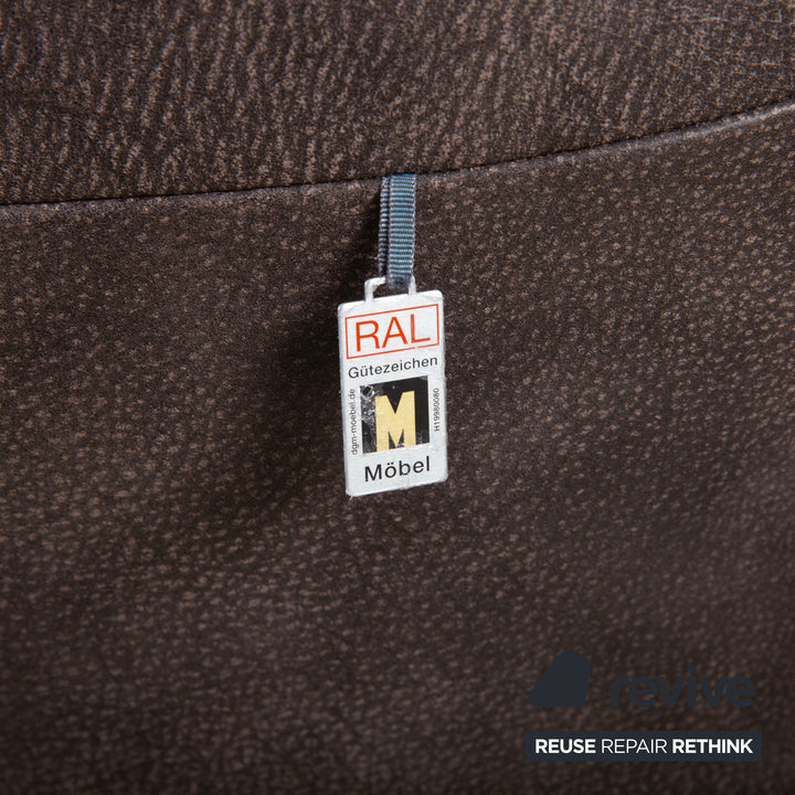 Koinor Marylin Leather Corner Sofa Chocolate Brown Mocca Manual Function Couch Chaise Longue Right