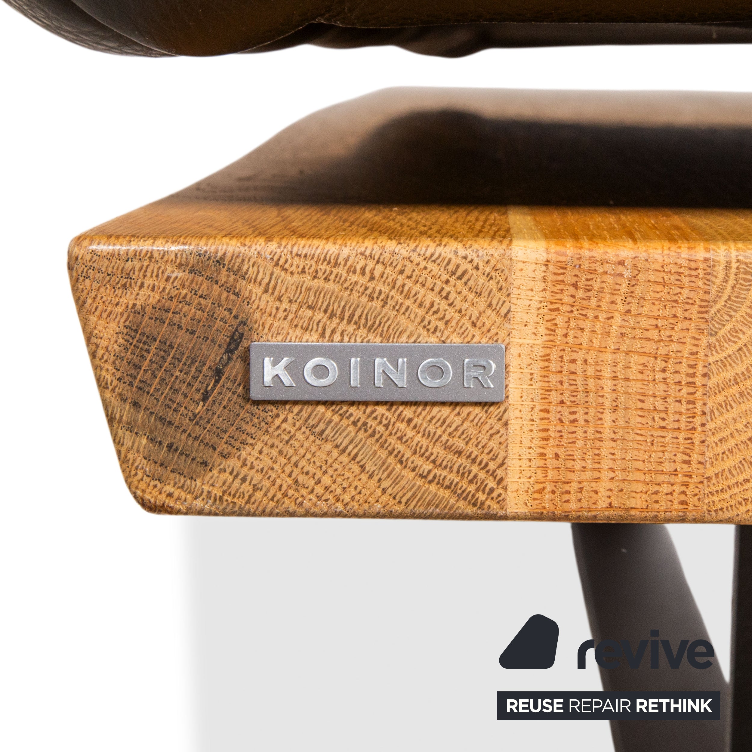 Koinor Marylin Leder Ecksofa Schwarz Holz manuelle Funktion Sofa Couch