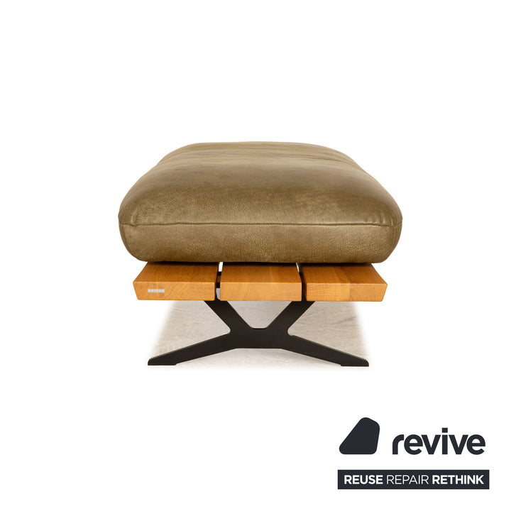 Koinor Marylin Tabouret en Cuir Vert Kaki fonction manuelle