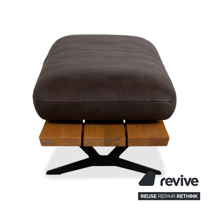 Koinor Marylin Leather Stool Chocolate Brown Manual Functional Stool
