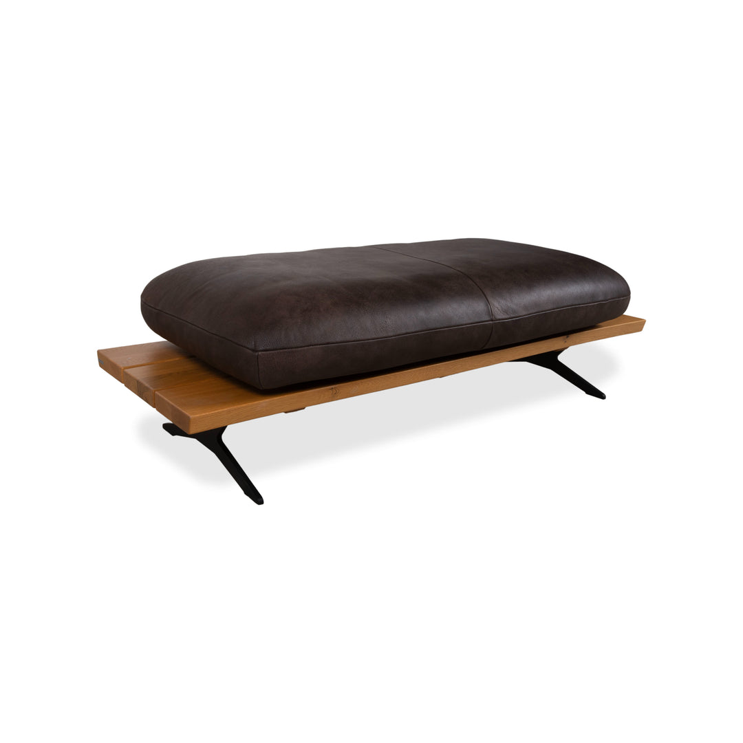 Koinor Marylin Leather Stool Chocolate Brown Manual Functional Stool