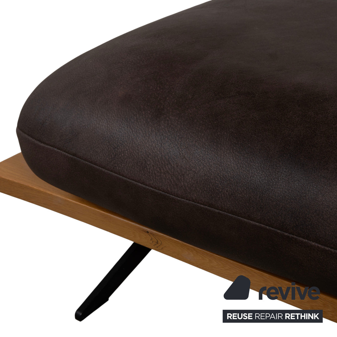 Koinor Marylin Leather Stool Chocolate Brown Manual Functional Stool