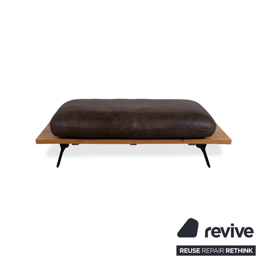 Koinor Marylin Leather Stool Chocolate Brown Manual Functional Stool