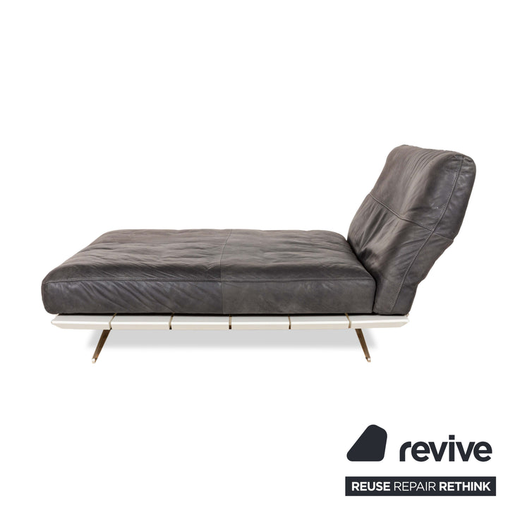 Fauteuil suspendu Koinor Marylin en cuir et métal gris et blanc