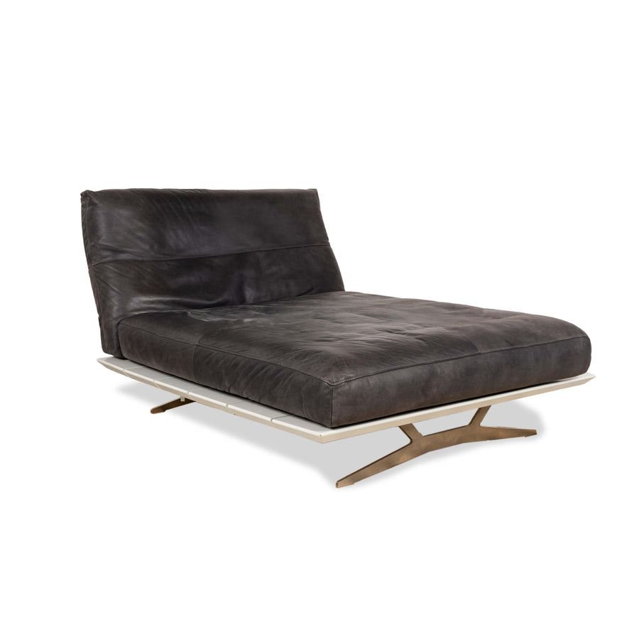 Fauteuil suspendu Koinor Marylin en cuir et métal gris et blanc