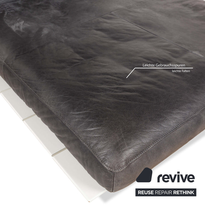 Fauteuil suspendu Koinor Marylin en cuir et métal gris et blanc