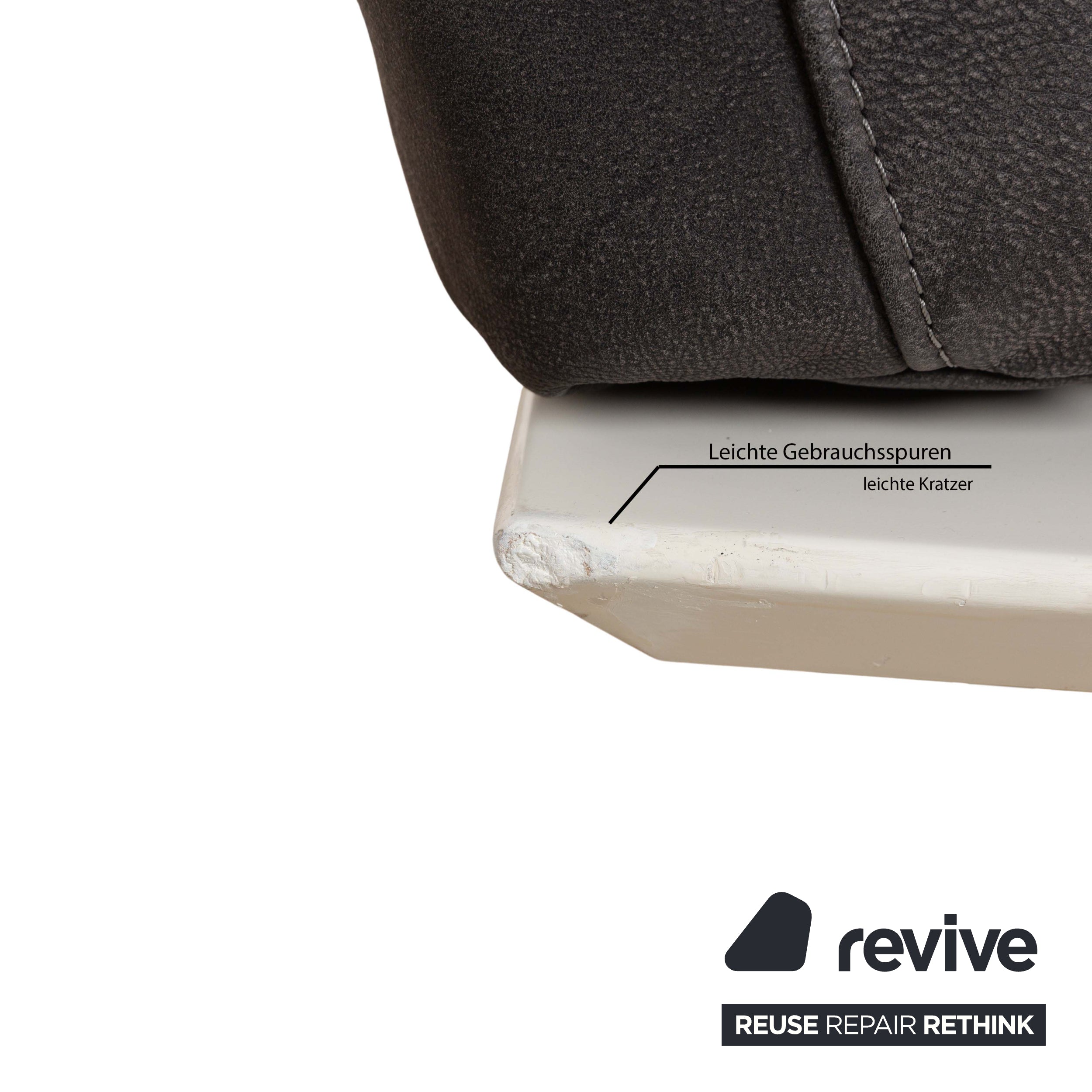 Fauteuil suspendu Koinor Marylin en cuir et métal gris et blanc