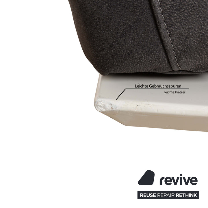 Fauteuil suspendu Koinor Marylin en cuir et métal gris et blanc