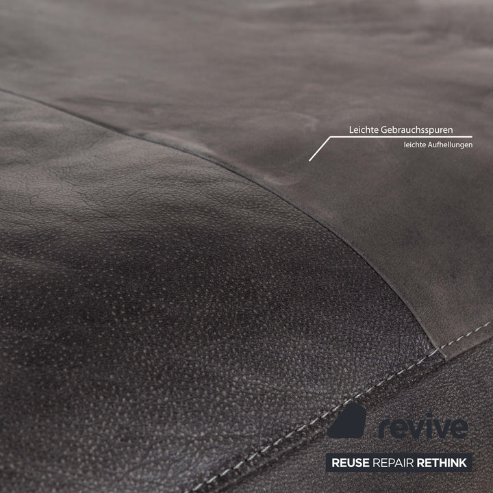 Fauteuil suspendu Koinor Marylin en cuir et métal gris et blanc