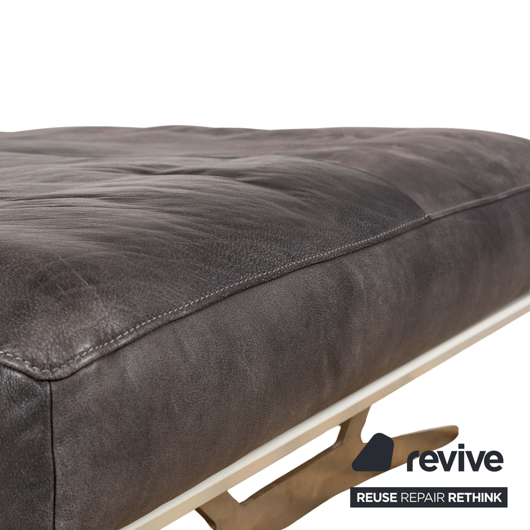 Fauteuil suspendu Koinor Marylin en cuir et métal gris et blanc