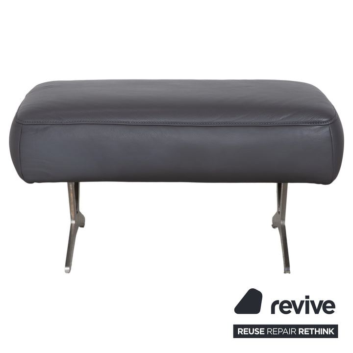 Koinor Monroe Leder Hocker Grau