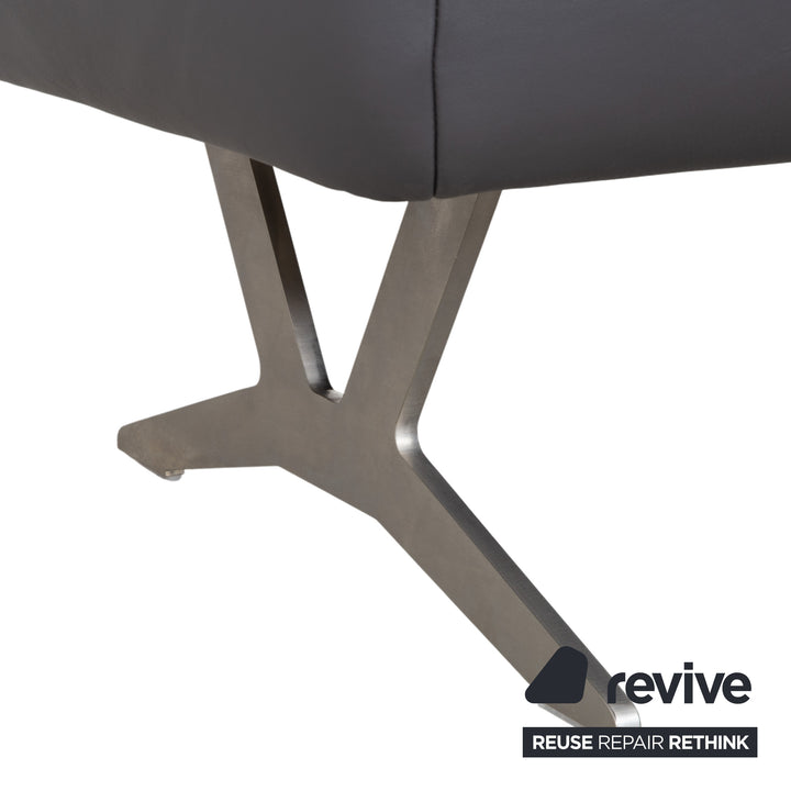 Koinor Monroe Leder Hocker Grau