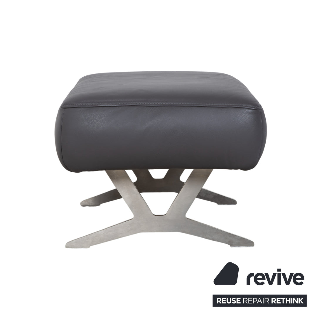 Koinor Monroe Leder Hocker Grau