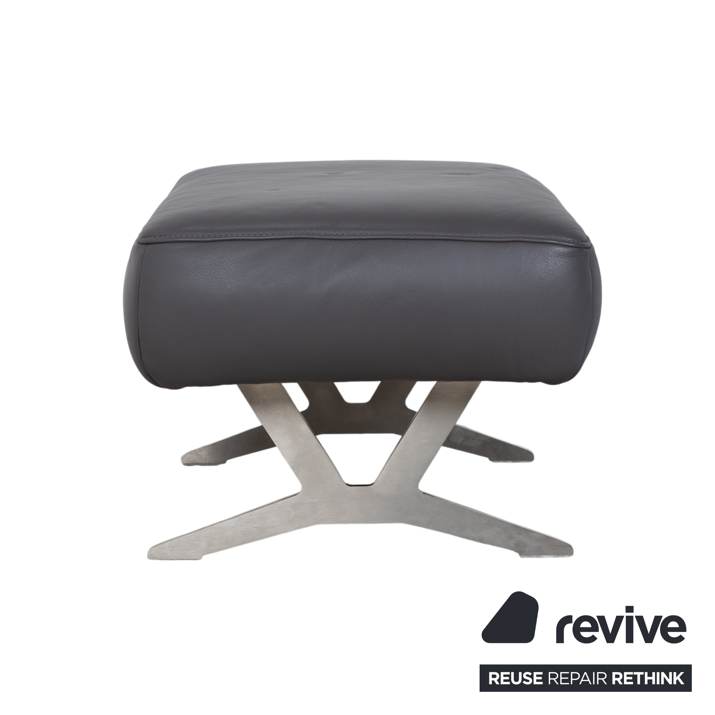 Koinor Monroe Leather Stool Grey