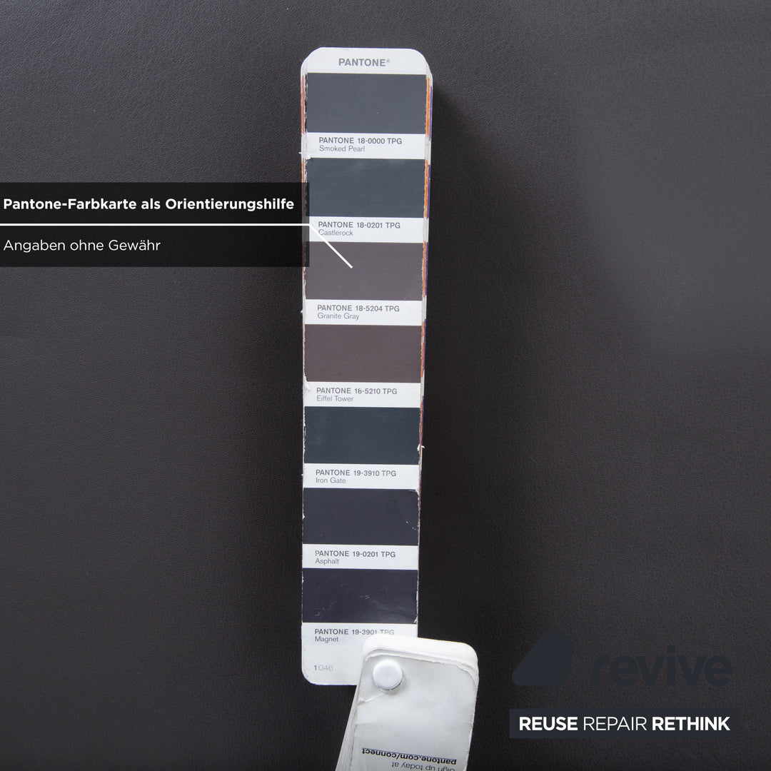 Koinor Monroe Leder Hocker Grau