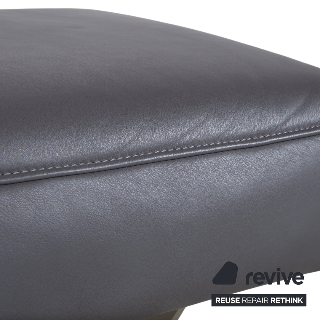 Koinor Monroe Cuir Tabouret Gris