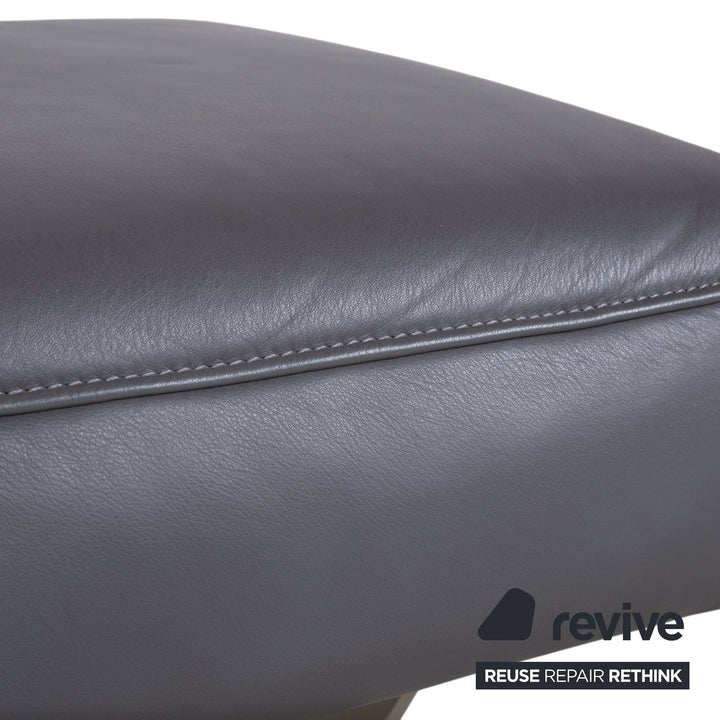 Koinor Monroe Leder Hocker Grau