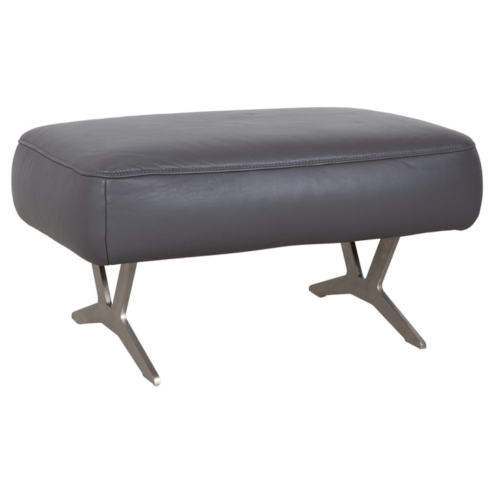 Koinor Monroe Leder Hocker Grau