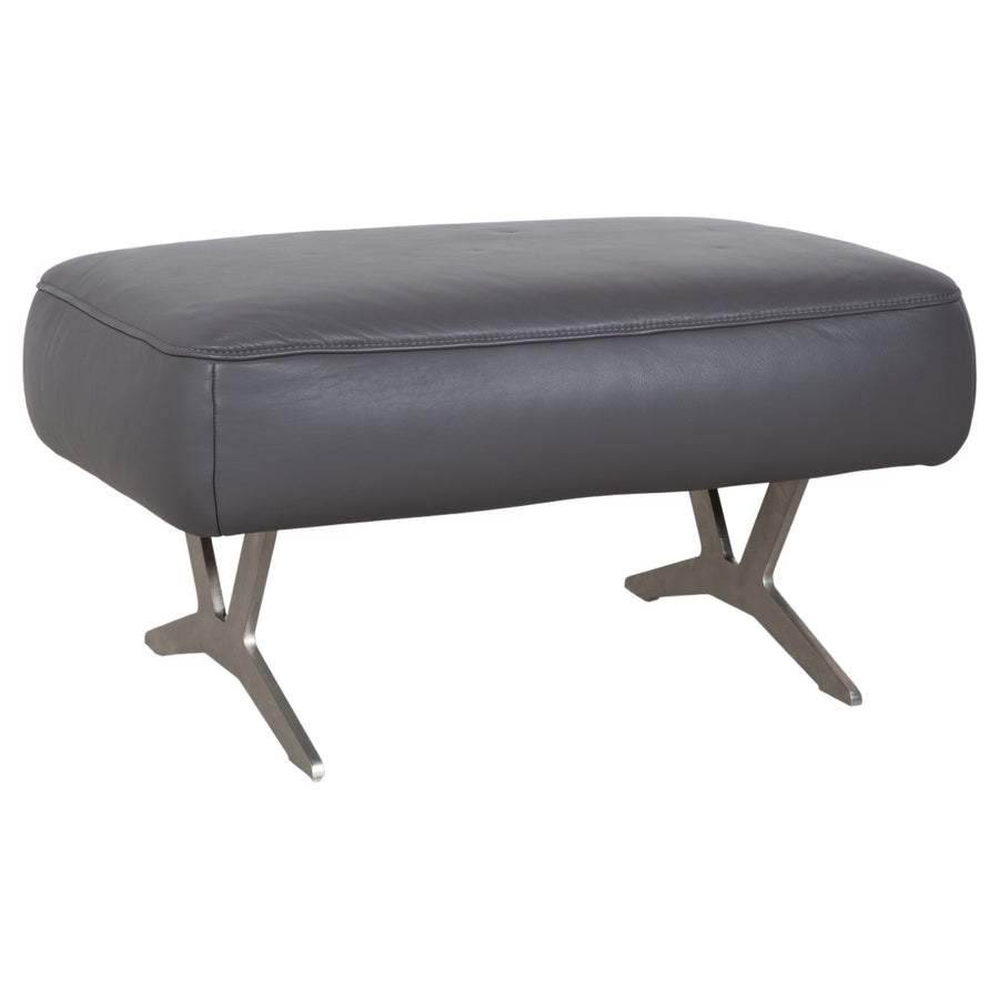 Koinor Monroe Leder Hocker Grau