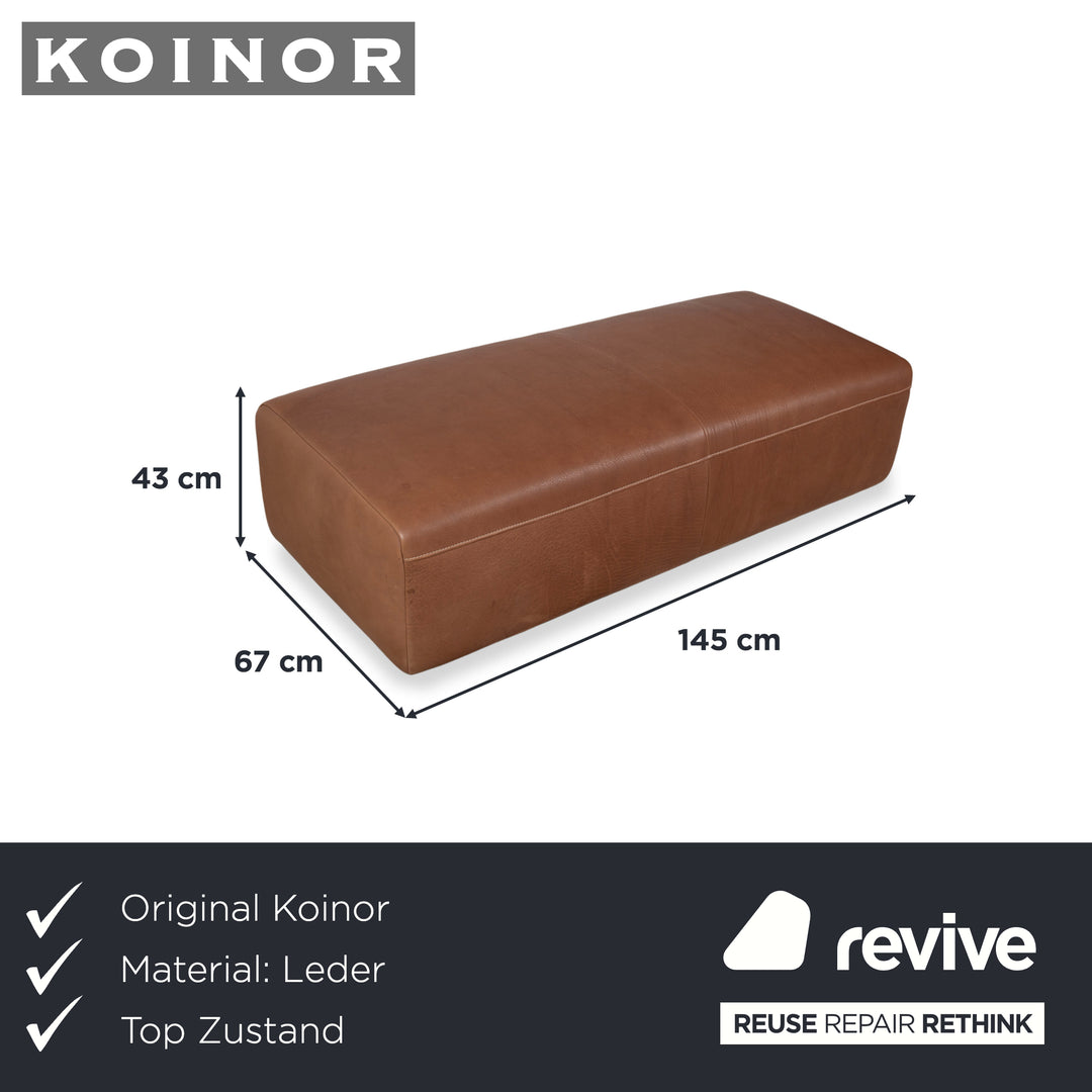 Koinor Norton Leder Hocker Braun