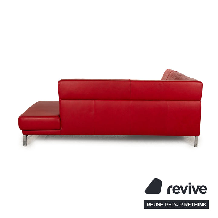 Koinor Nove Leather Corner Sofa Red Sofa Couch