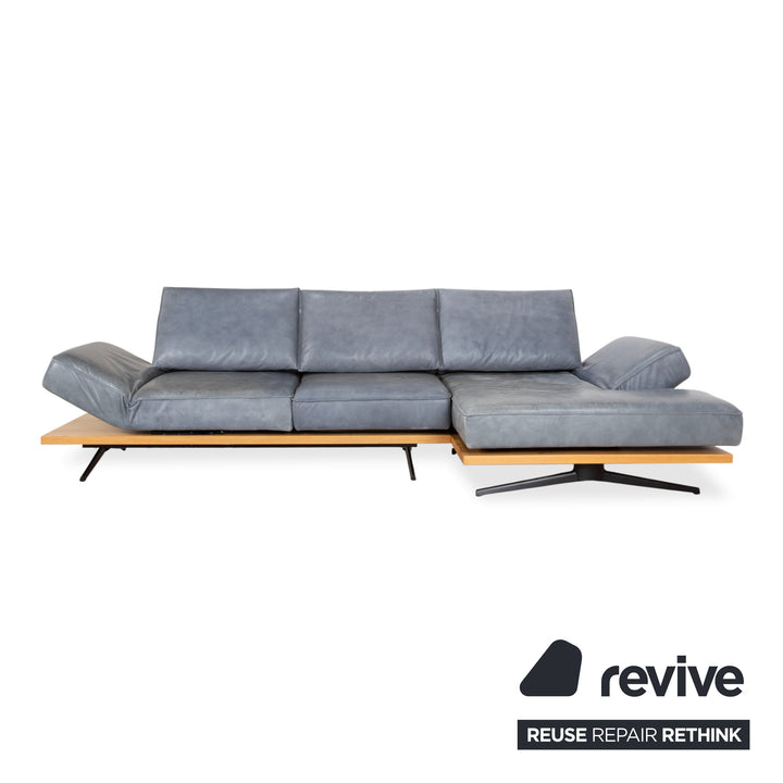 Koinor Phoenix Leder Ecksofa Grau Blau Grün manuelle Funktion Sofa Couch
