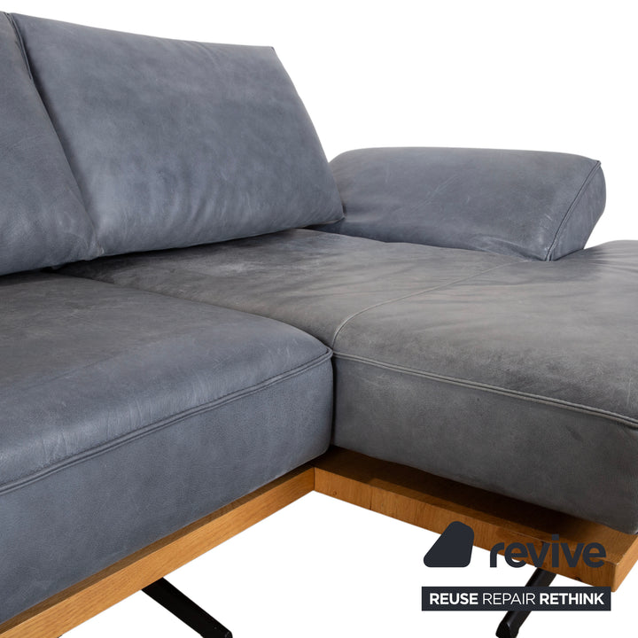 Koinor Phoenix Leder Ecksofa Grau Blau Grün manuelle Funktion Sofa Couch