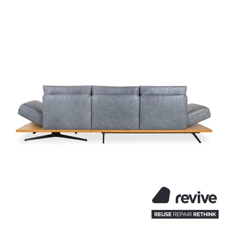 Koinor Phoenix Leder Ecksofa Grau Blau Grün manuelle Funktion Sofa Couch