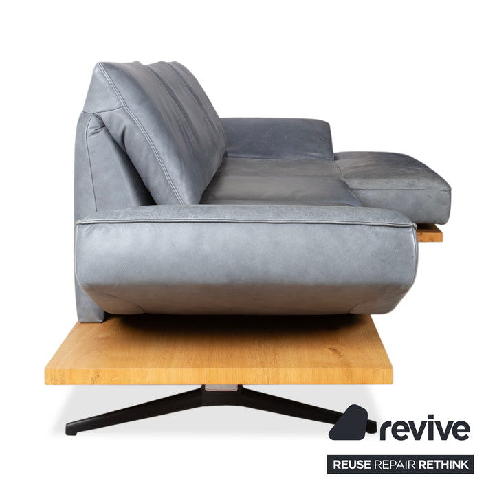 Koinor Phoenix Leder Ecksofa Grau Blau Grün manuelle Funktion Sofa Couch