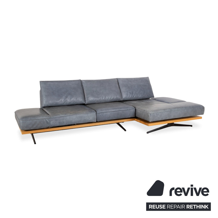 Koinor Phoenix Leder Ecksofa Grau Blau Grün manuelle Funktion Sofa Couch