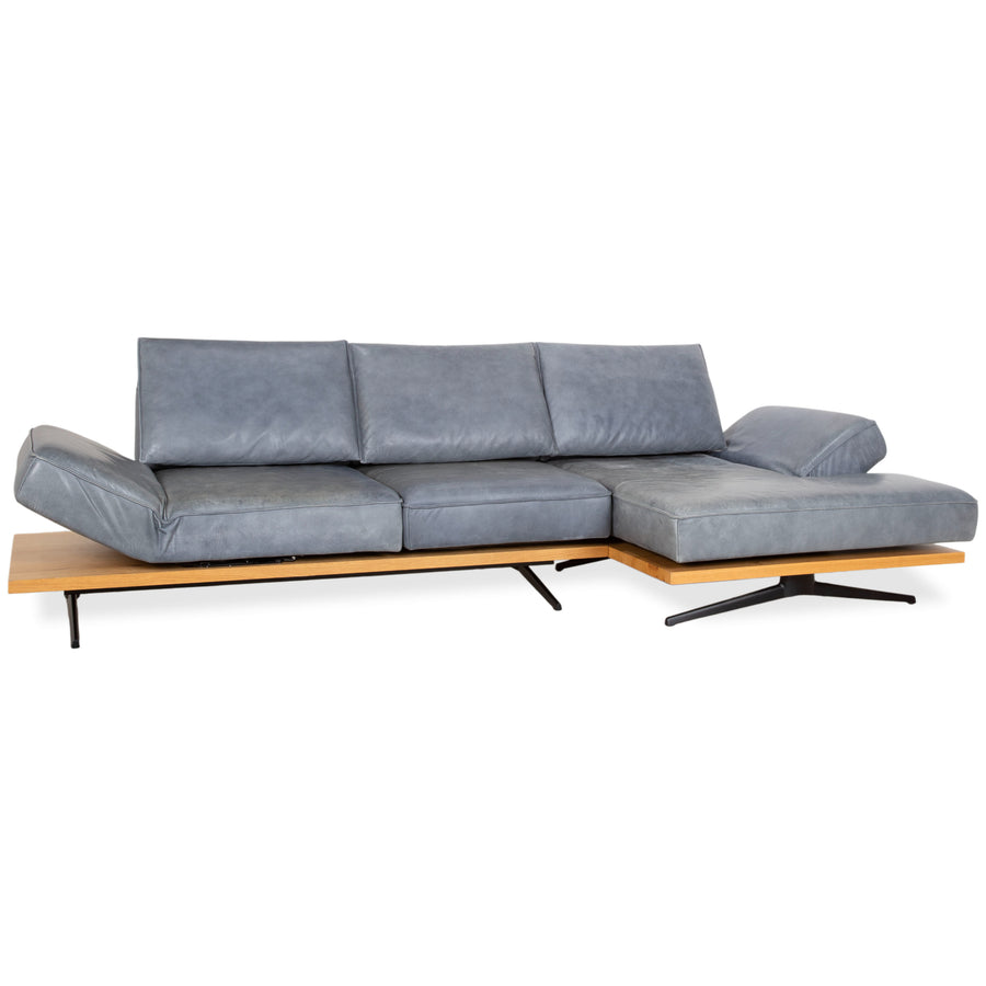 Koinor Phoenix Leder Ecksofa Grau Blau Grün manuelle Funktion Sofa Couch