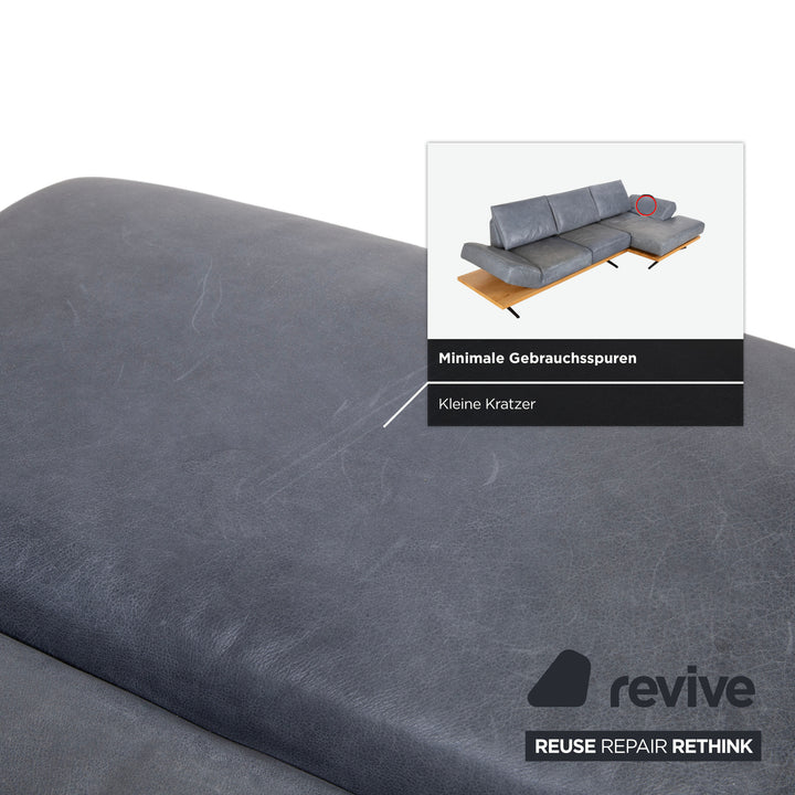 Koinor Phoenix Leder Ecksofa Grau Blau Grün manuelle Funktion Sofa Couch