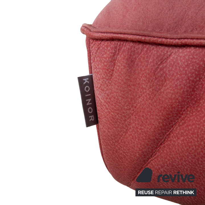 Koinor Phoenix Leder Ecksofa Rot manuelle Funktion Sofa Couch