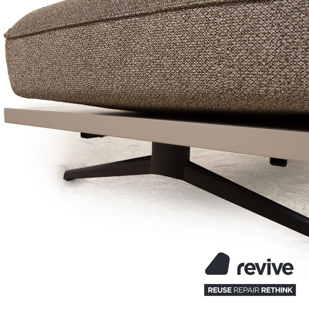 Koinor Phoenix Stoff Leder Zweisitzer Grau Braun manuelle Funktion Sofa Couch