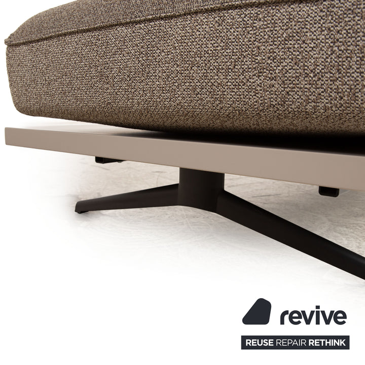 Koinor Phoenix Stoff Leder Zweisitzer Grau Braun manuelle Funktion Sofa Couch