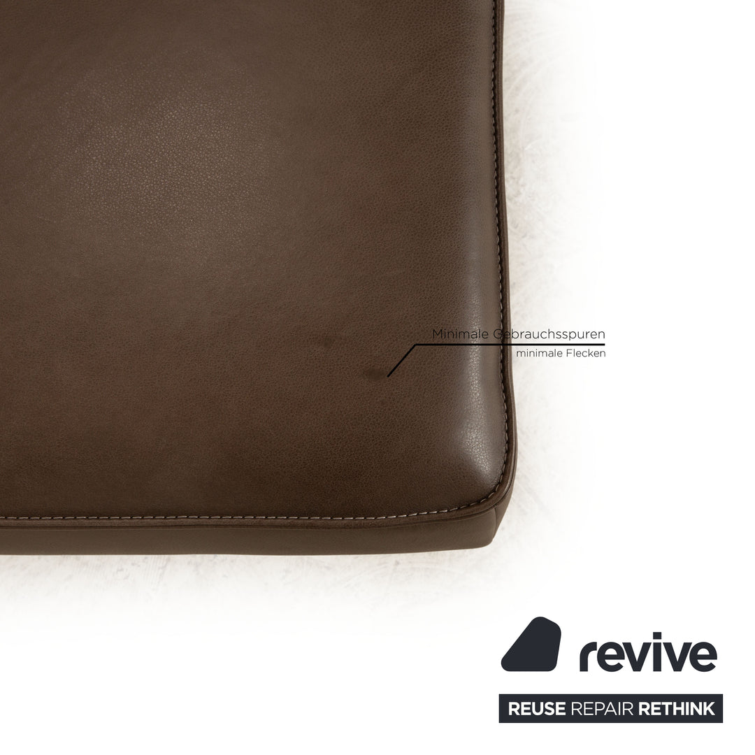Koinor Phoenix canapé d'angle en cuir gris marron fonction manuelle canapé